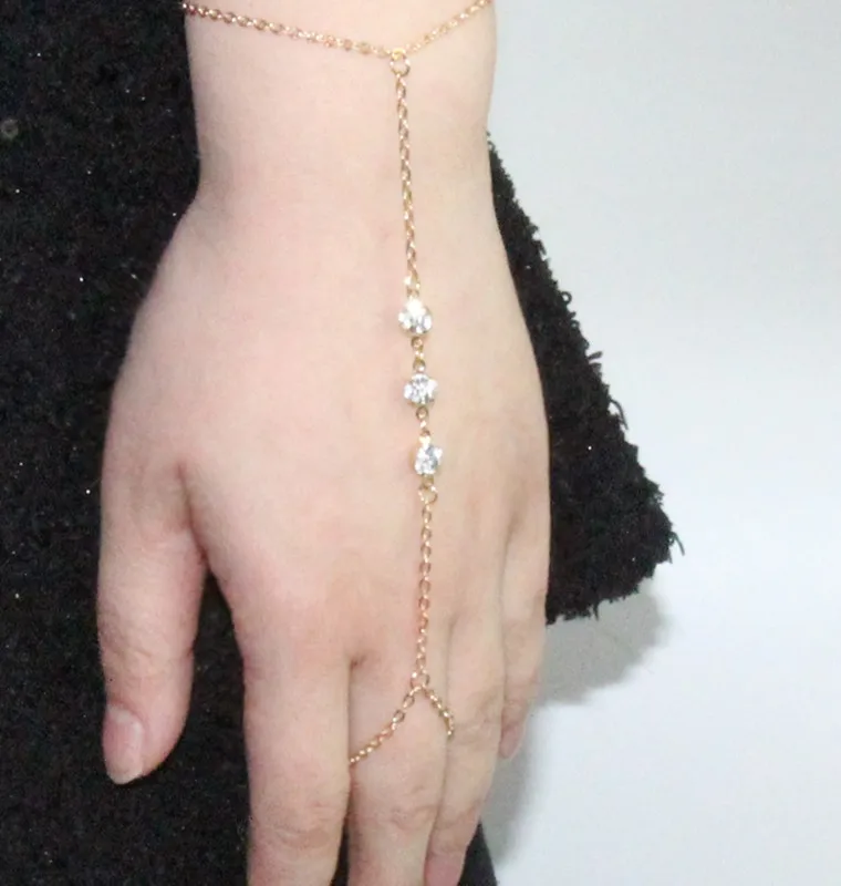 Браслет с подвеской в виде кисти знаменитостей ns18|tassel bracelet|hand harnesscrystal gold |