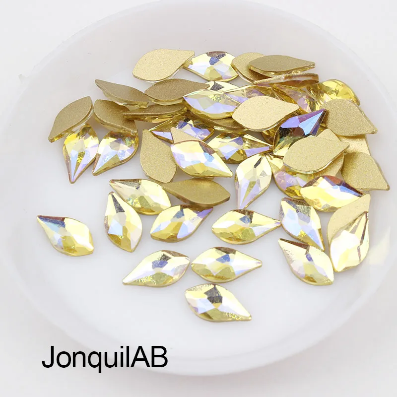 Jonquil AB 30 шт./партия, 3D дизайн ногтей, стразы, Сияющие, смешанные цвета, стекло в форме груши, камень, ожерелье с каплевидными кристаллами украшение для ногтей, инструмент, аксессуар для ногтей - Цвет: Jonquil AB