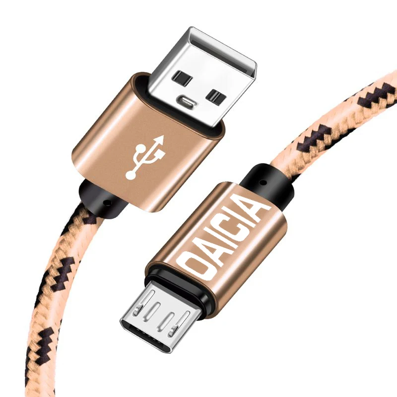 1 м 2 м Micro USB кабель 3A Быстрая зарядка Microusb кабель для зарядки samsung Xiaomi Redmi Note 5 Pro Android Micro USB зарядное устройство - Цвет: Золотой