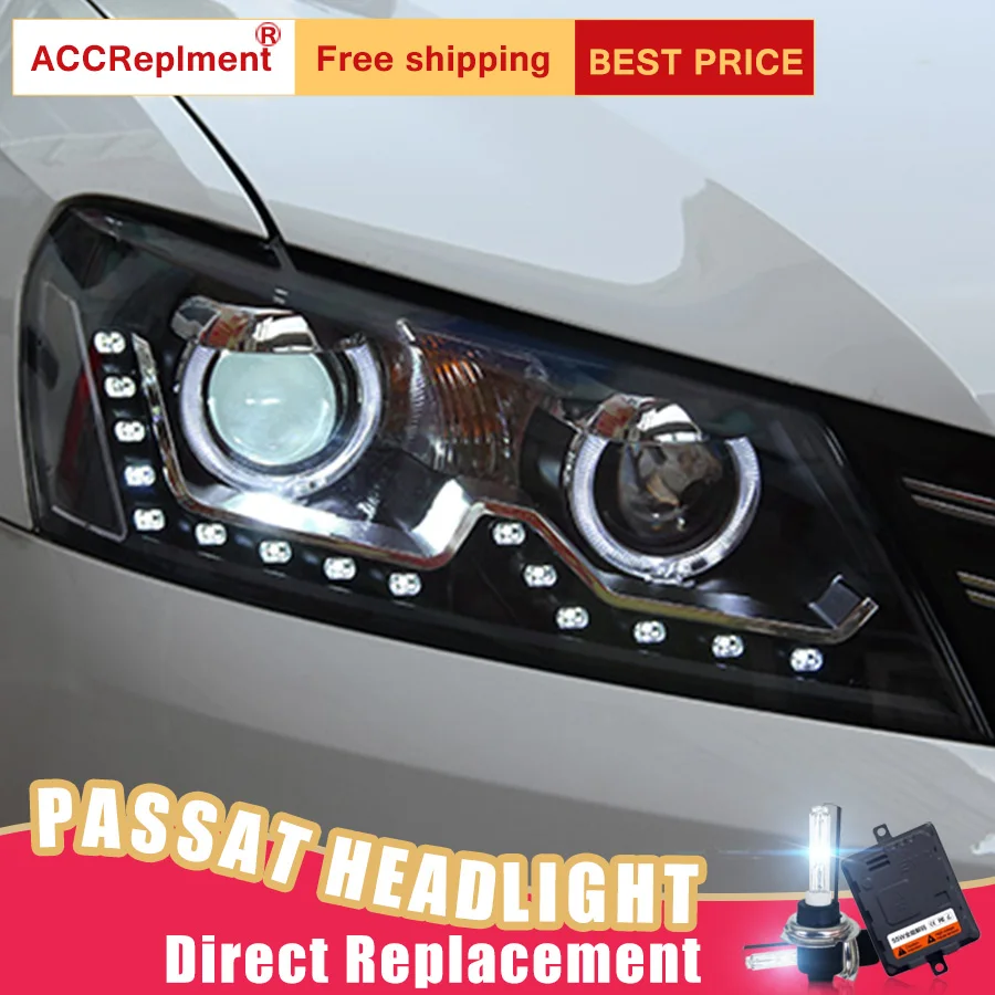 2 шт. светодиодный ные фары для VW Passat 2012-2014 Автомобильные ангельские глазки