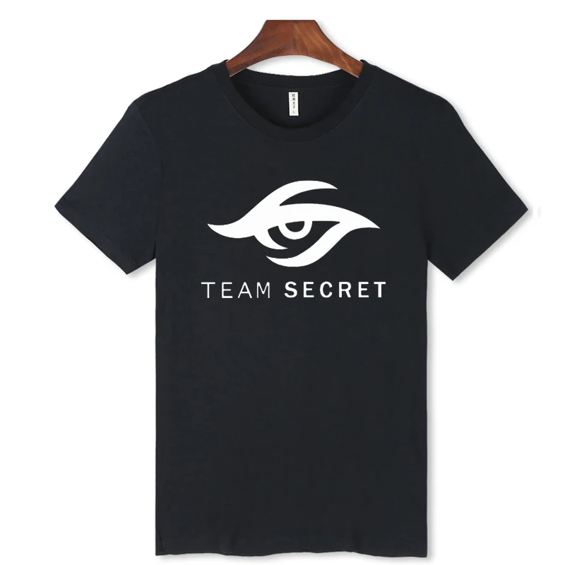 Новая мода Team Secret в Dota 2 футболки Для мужчин короткий рукав черный белый цвет