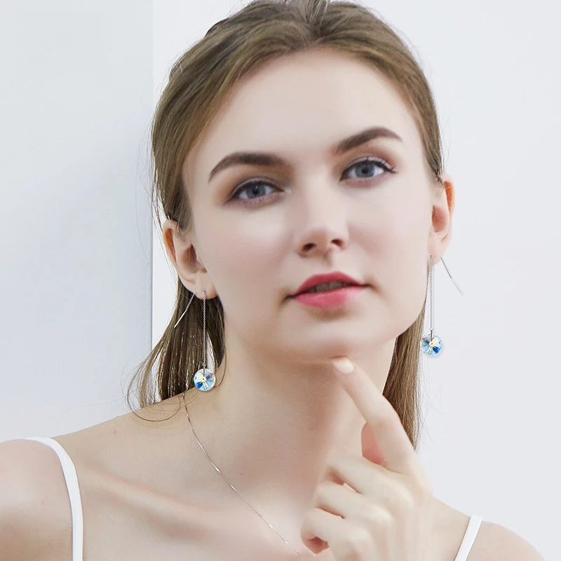 Женские серьги-пусеты BAFFIN модные из стерлингового серебра 925 пробы с кристаллами