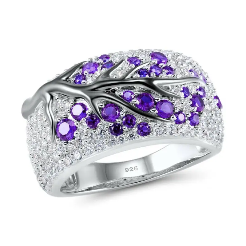 

Fashion Plum Blossom Tree Ring Women Wedding Jewelry Gifts