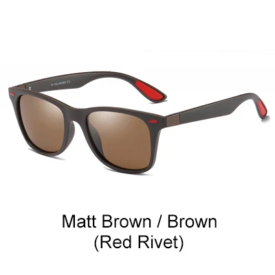 Matt Brown-Red Leg Ralferty, солнцезащитные очки для мужчин и женщин, поляризационные, высокое качество, UV400, солнцезащитные очки, мужские, TR90, оттенки для мужчин, для вождения, рыбалки, спортивные очки FP21 - Цвет линз: Matt Brown-Red Leg