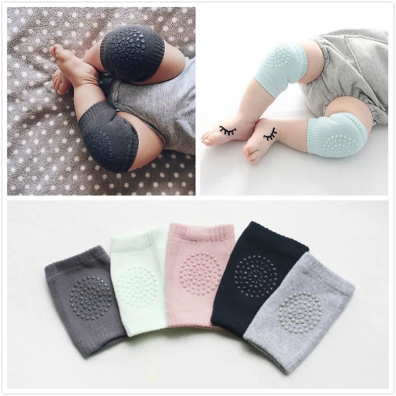 

Toddler Kids Kneepad Protector Soft Thicken Terry Non-Slip Dispensing Safety Crawling Baby Leg Warmers Well Knee Pads For Child