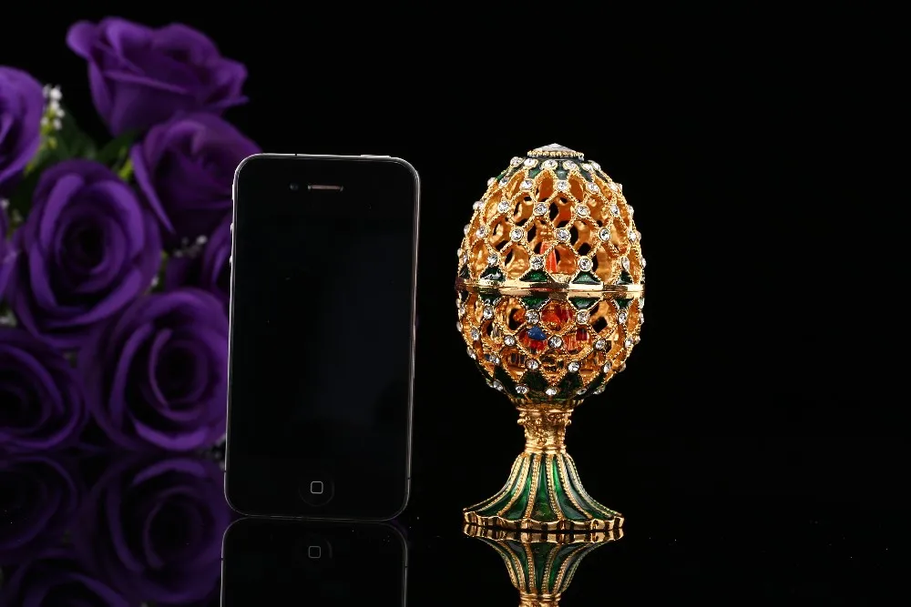 QIFU роскошный Русский стиль qifu faberge яйцо ремесло украшения миниатюры ремесло