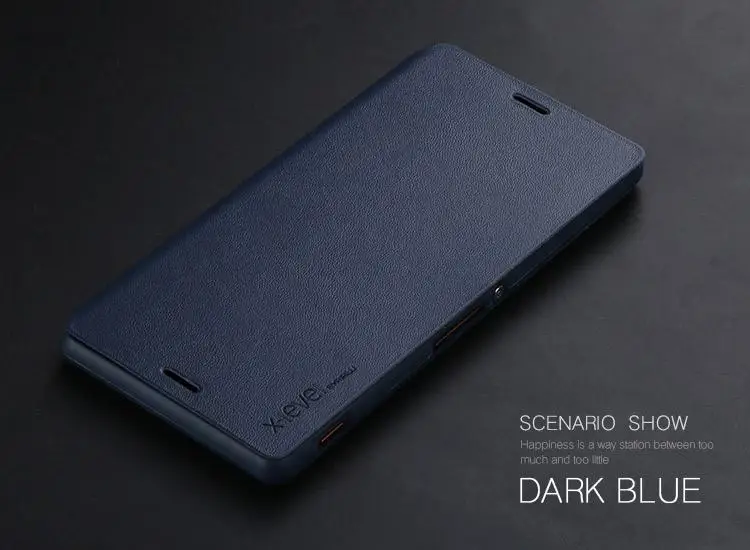 X-level деловой откидной Чехол для sony Xperia Z5 Premium E6833 E6883 E6853 чехол из искусственной кожи чехол для sony Z5 Premium Dual Sim чехол - Цвет: DARK BLUE