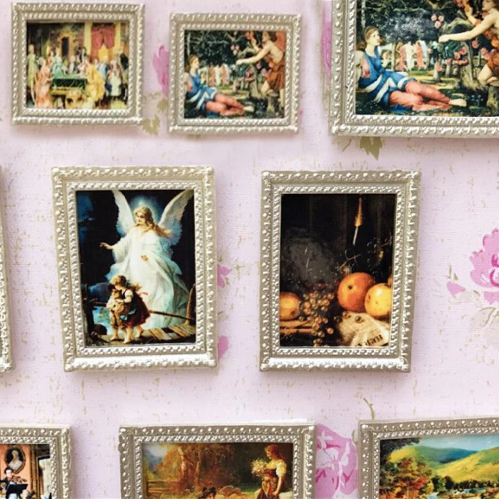 1 шт. винтажный миниатюрный кукольный домик с рамкой Настенная картина 1:12