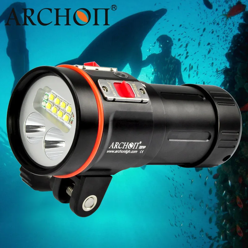 ARCHON W43VP D37VP вспышка для съемки видео светильник 8 * CREE XM L2 Макс 5200 люмен УФ красный