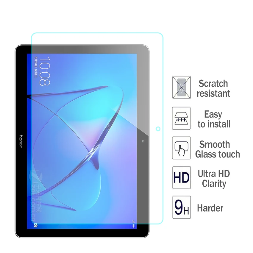 2pcs 9H Tempered Glass For Huawei Mediapad T3 10.0 9.6'' Screen Protector Hardness Film 10 AGS-L09 AGS-L03 AGS-W09 | Компьютеры и