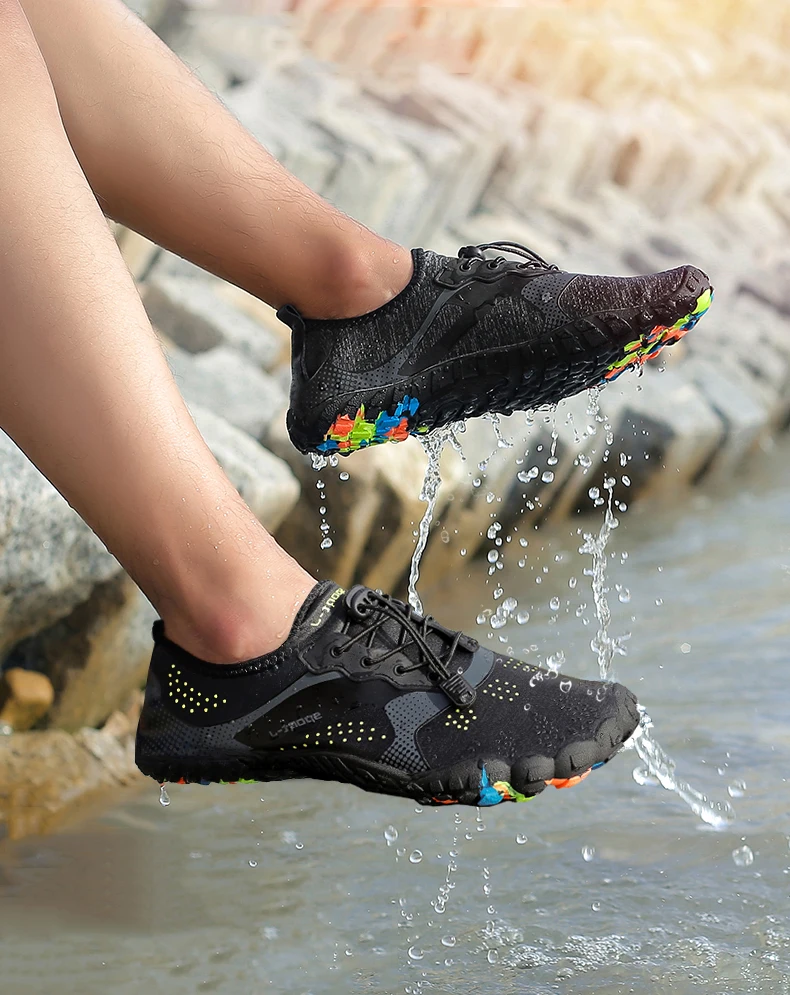 Мужская и женская летняя водонепроницаемая обувь; пляжные сандалии; спортивная обувь для мужчин; быстросохнущие шлепанцы для речного моря; обувь для плавания и дайвинга