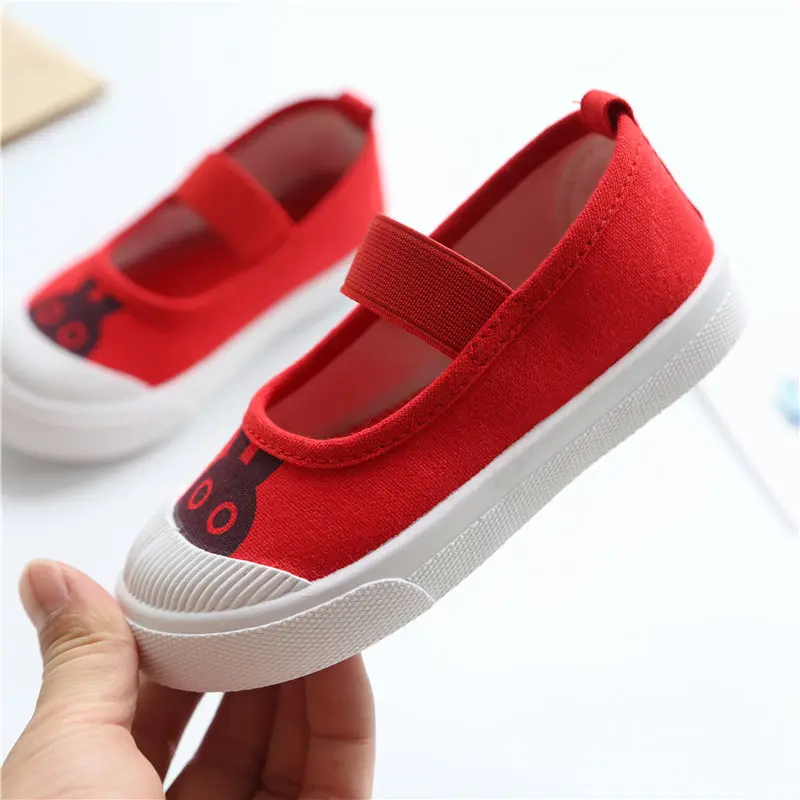 Детская парусиновая обувь для девочек на весну и осень модные повседневные