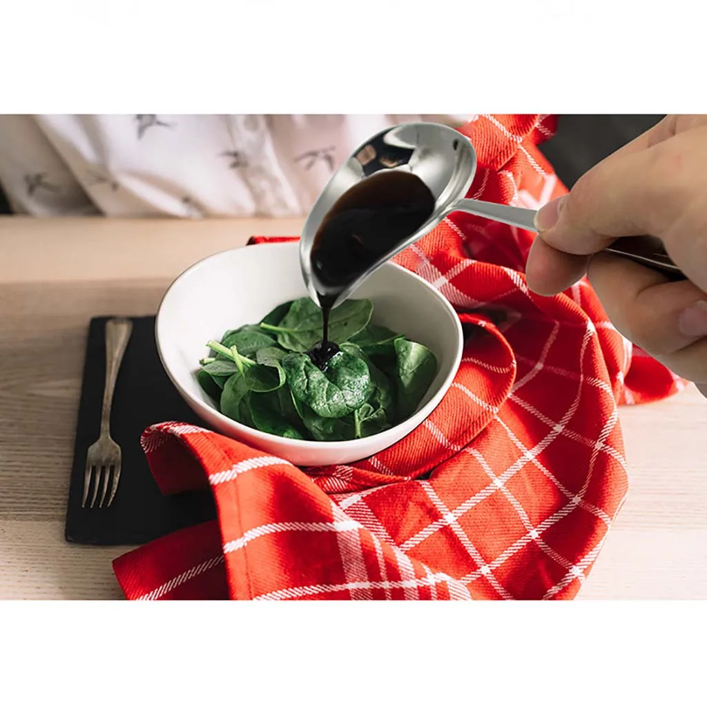 Ложка для соуса из нержавеющей стали с носиком вогнутая шлифовальная медовая