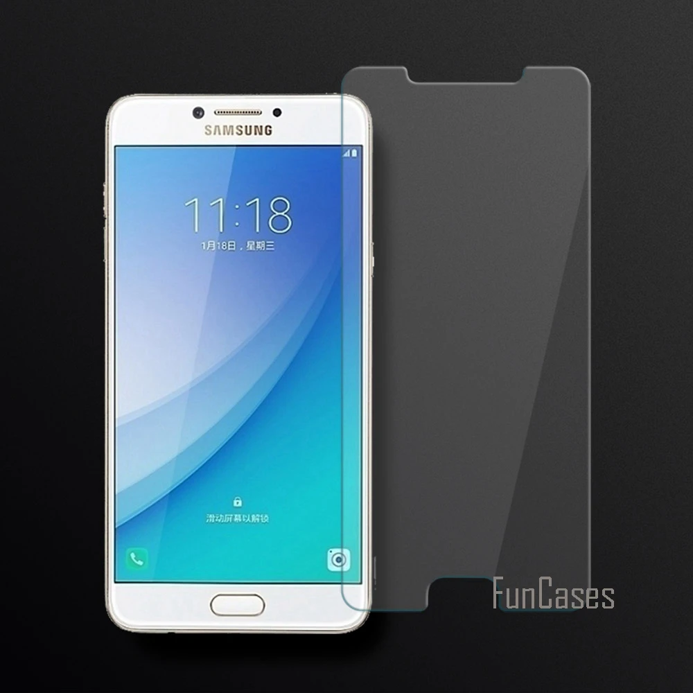 Закаленное стекло с полным покрытием для Samsung Galaxy C7 Pro Защитная пленка экрана 2.5D