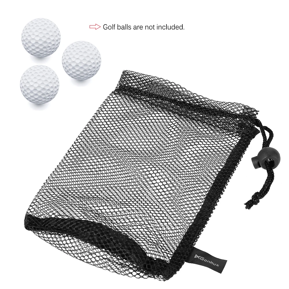 Спортивная нейлоновая Сетчатая Сумка GONKUX с кулиской для мячей гольфа