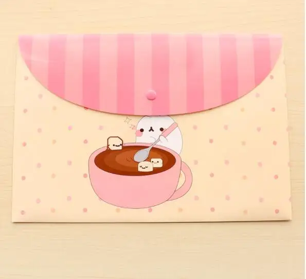 F 1 шт. водонепроницаемый мульти Карманный пластиковый Kawaii A4 папка для документов бумажный Органайзер чехол канцелярские принадлежности для офиса и школы - Цвет: F