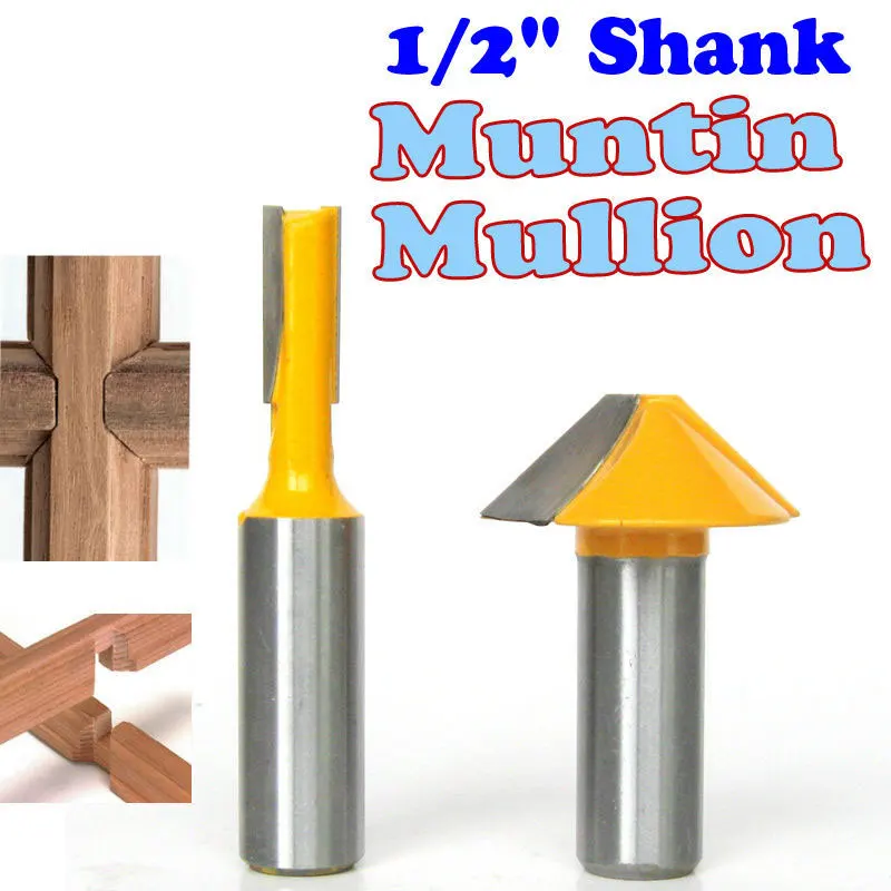 2 шт. 1/2 &quotSH Window grill Muntin/Mullion Cutter Router Bit Set деревообрабатывающий режущий шип резак