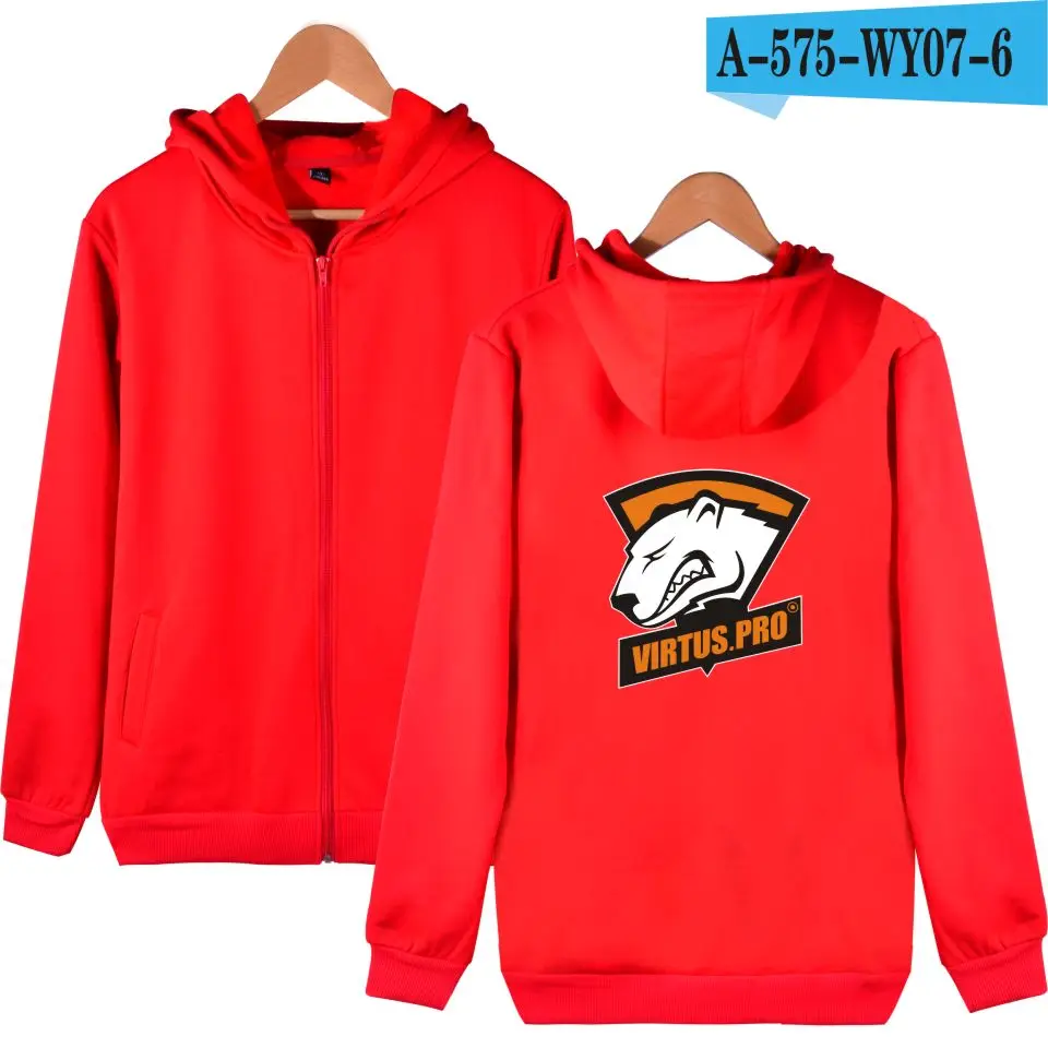 Wangcangli games team DOTA 2 Virtus. Pro zipper женская мужская повседневная толстовка с капюшоном куртка одежда Джерси virtus pro - Цвет: Красный