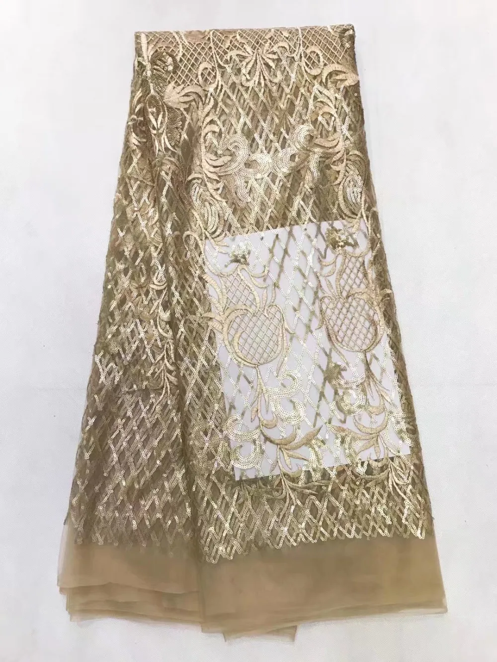 

Золотые блестки модный дизайн красивая африканская сетчатая кружевная ткань с блестками, 2017 самая популярная французская кружевная ткань ...