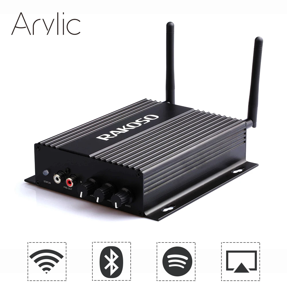 Домашний мини усилитель RAKOSO SA100 Wi Fi Bluetooth Hi с оптическим входом сабвуфера Spotify Airplay