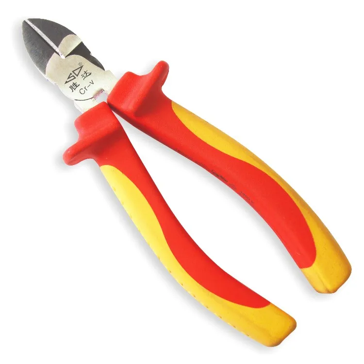 

[ ] VDE chrome vanadium steel high voltage 1000V Diagonal pliers diagonal pliers diagonal pliers electrician insulated handle