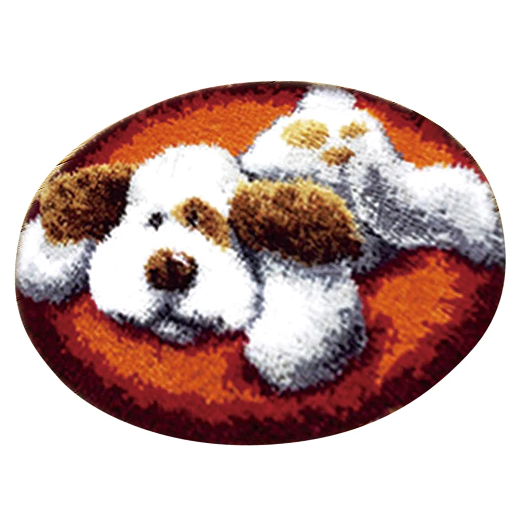 Precio Juego De Alfombra De Perro Lobo, Juego De Aguja De Lengüeta Para Adultos, Esterilla DIY, Cojín, Almohada, Bordado, Decoración Del Hogar, 2 Juegos