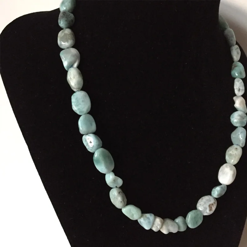 Уникальный натуральный камень синий Larimar свободной формы Nugget форма около 5-7/8-12 мм