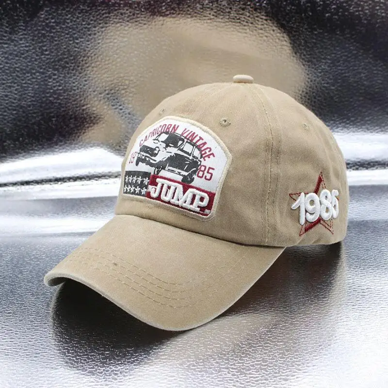 Мыть хлопок шапка с рисунком Мужская бейсболка Snapback хип-хоп женская кепка Винтаж папа шляпа фирменные Бейсбол Кепки