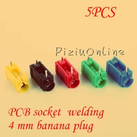 5pcslot yt219 banana jack 4 mm banana plug silver plated copper pcb socket circuit boards welding free shipping