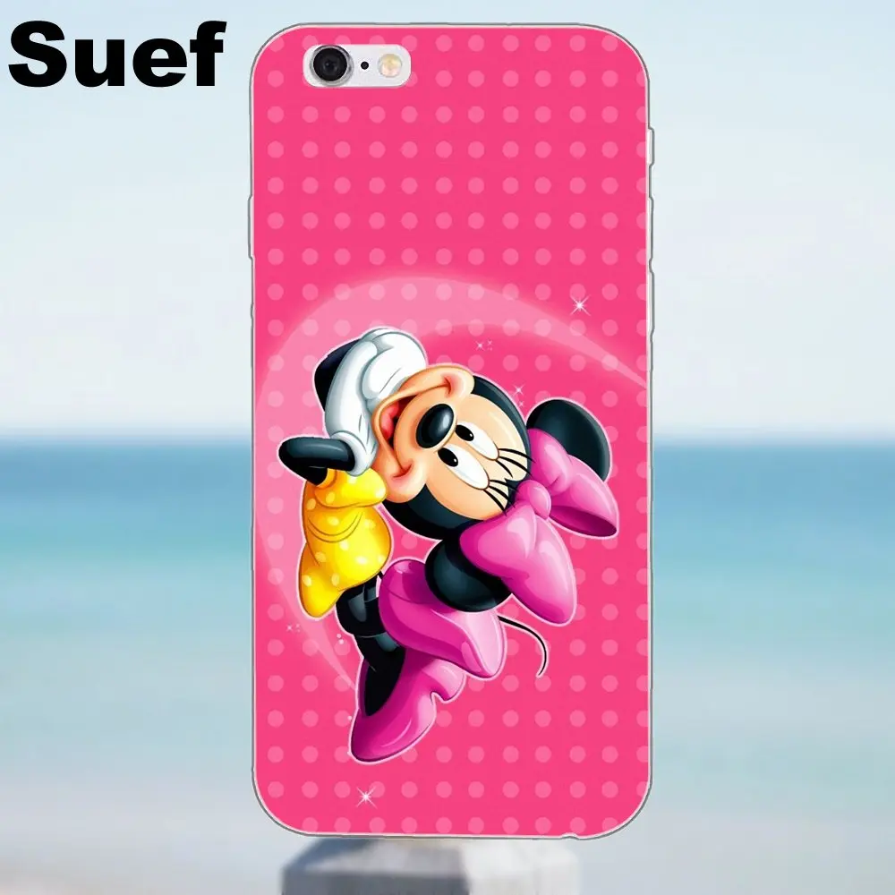 Для iPhone X 4 4S 5 5S 5C SE 6 6S 7 8 Plus Galaxy J1 J3 J5 J7 A3 A5 2016 2017 TPU чехол для телефона Coque Minnie Mouse Red Hearts