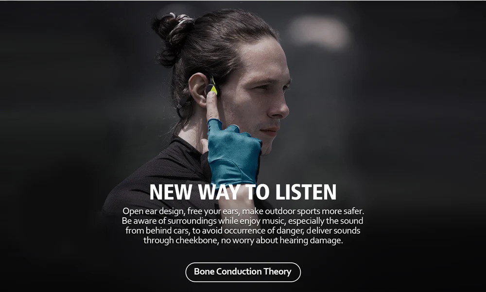 Vidonn F1 беспроводной костной проводимости HiFi Bluetooth наушники с микрофоном шумоподавления водонепроницаемый Бег Спорт шейный браслет наушники