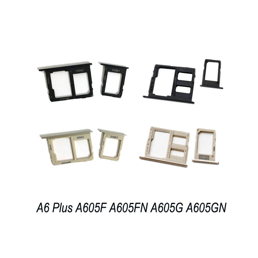 Для samsung Galaxy A6 плюс A605 A605F A605FN A605G A605GN телефон Корпус SIM адаптер лотка лоток для карт памяти Micro SD Держатель