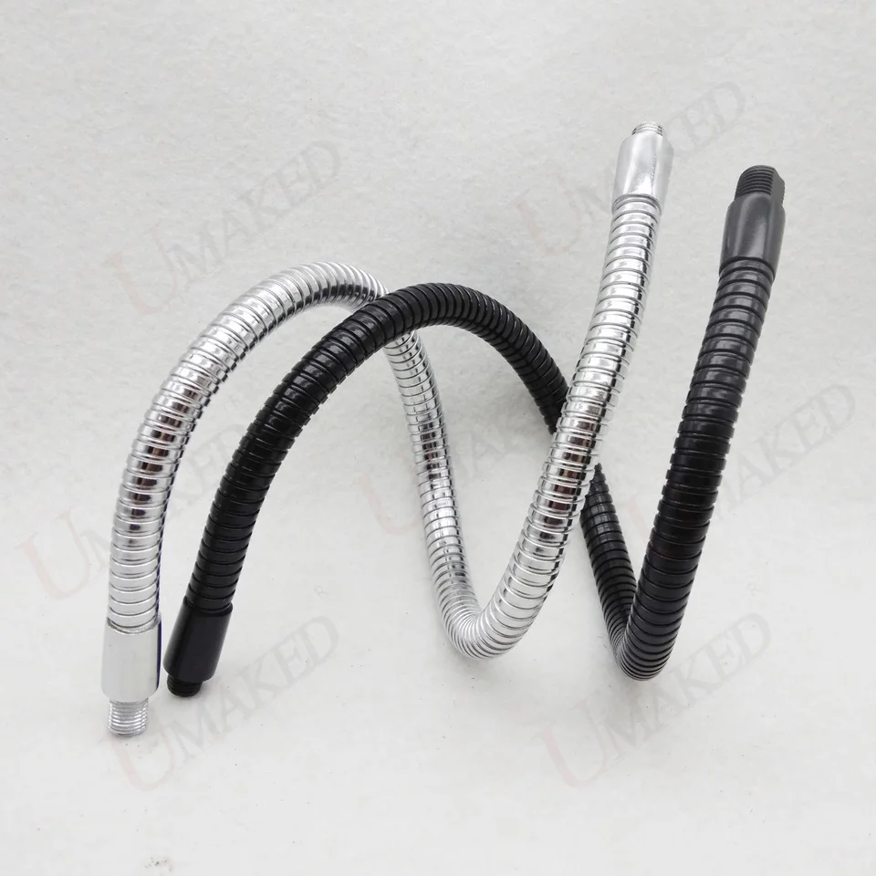 1 шт. Dia10mm led гусиная шея 20-100 см хромированный Железный шланг M10/InM10 Светодиодная гибкая Универсальная мягкая труба talbe лампа металлическая змеиная трубка