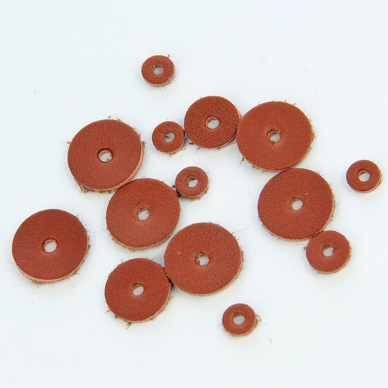 

50pcs/lot Genuine Leather Round Bead Caps 6 8 10 12 14mm Necklace/Bracelet Beads Spacer DIY Jewelry Making Findings Accessories