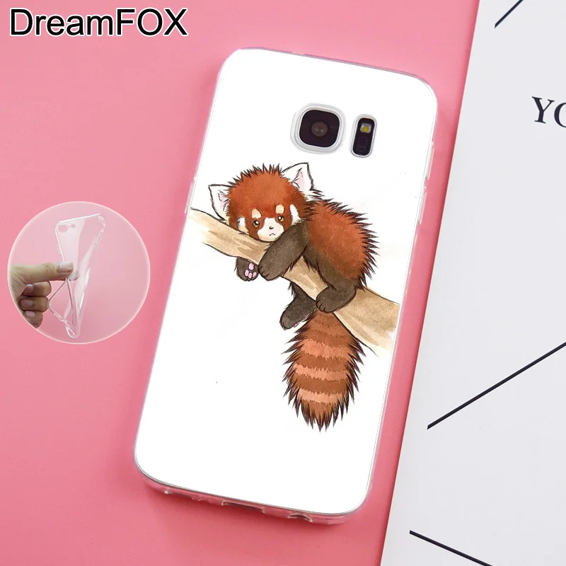 DREAMFOX K171 красный панда счастливый Мягкий ТПУ силиконовый чехол для samsung Galaxy Note S 6 7 8