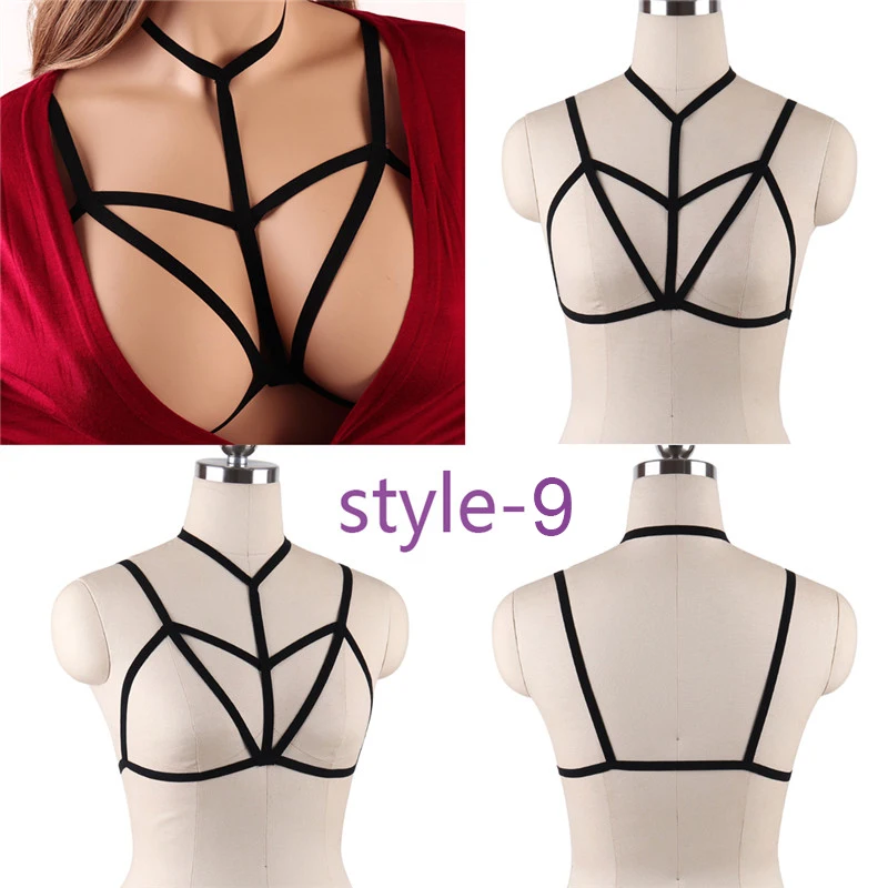 Модная готическая одежда для костюмированной вечеринки бюстгальтер в клетку