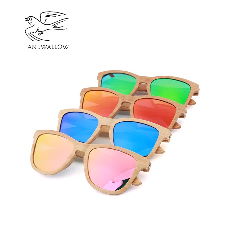 Lunetes de soleil mode bambou hommes rétro classique polarisé TAC lentille UV400 lunetes à rayonnement neuf|Мужские