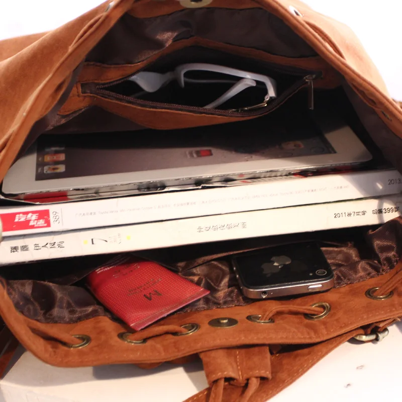 Винтажная сумка с кисточками со шнурками замшевая кожаная сумка-мессенджер для