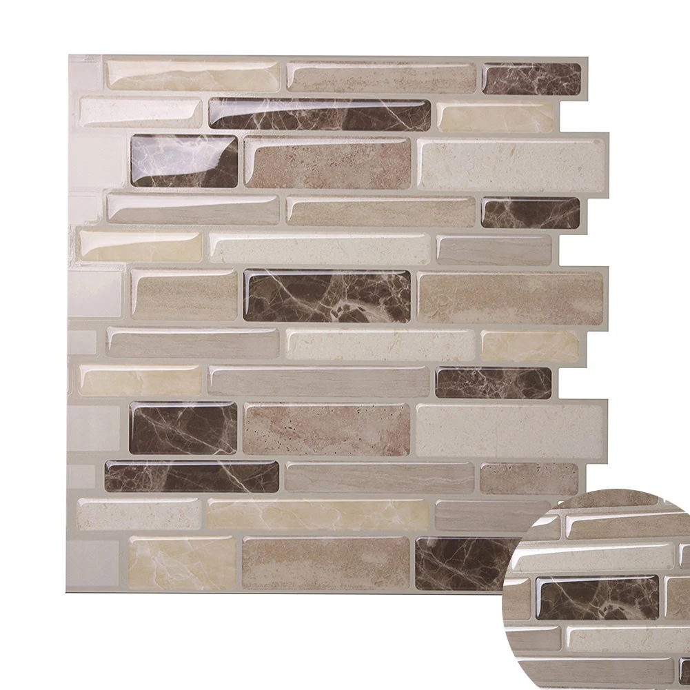 Hot Modern PVC 3D Tile Style Self-Adhesive Wallpaper Home Room DIY Wall Sticker Decor | Дом и сад