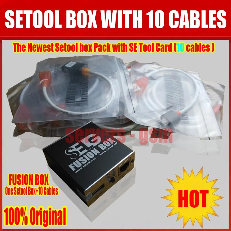 100% оригинальная новейшая упаковка Setool box с картой для инструментов SE (10 кабелей)