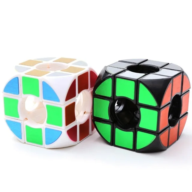 Совершенно новый ZCUBE округлый пустотелый катышко 3x3x3 куб черный/белый на складе