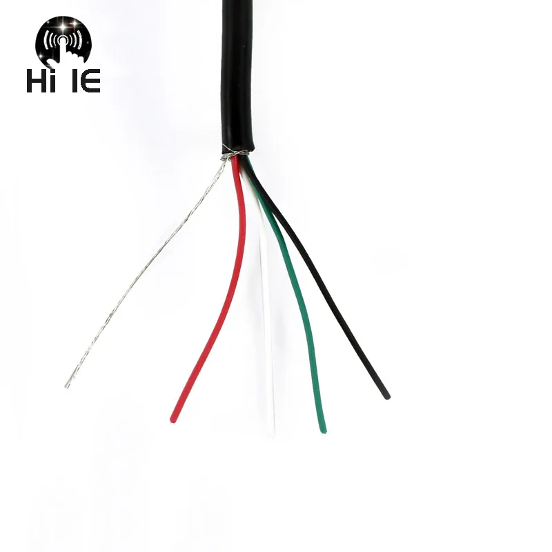 Фото Провод сигнальной линии 4-жильный экранированный кабель для датчика веса