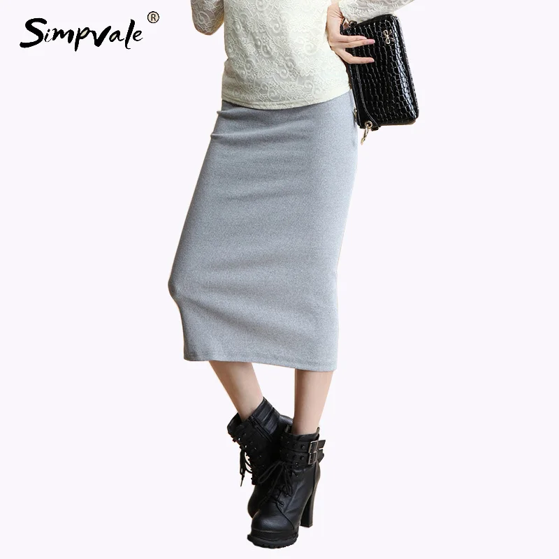SIMPVALE/женские плотные сексуальные шикарные юбки карандаш офисный вид натуральная