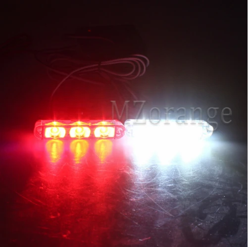 1 Red 1 White Полицейский светильник s светодиодный стробоскопический светильник 2x3 светодиодный страбоскоп полицейский светильник полицейский мигалка fso вспышка в автомобиле мигающий светильник стробоскоп светильник s - Цвет: 1 Red 1 White
