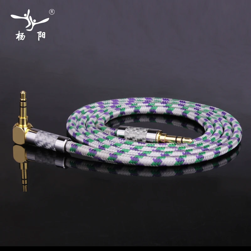 YYAUDIO C1 Hifi 3 5 мм AUX кабель высокого качества 6N OFC штекер до аудио кабель|3.5mm male audio