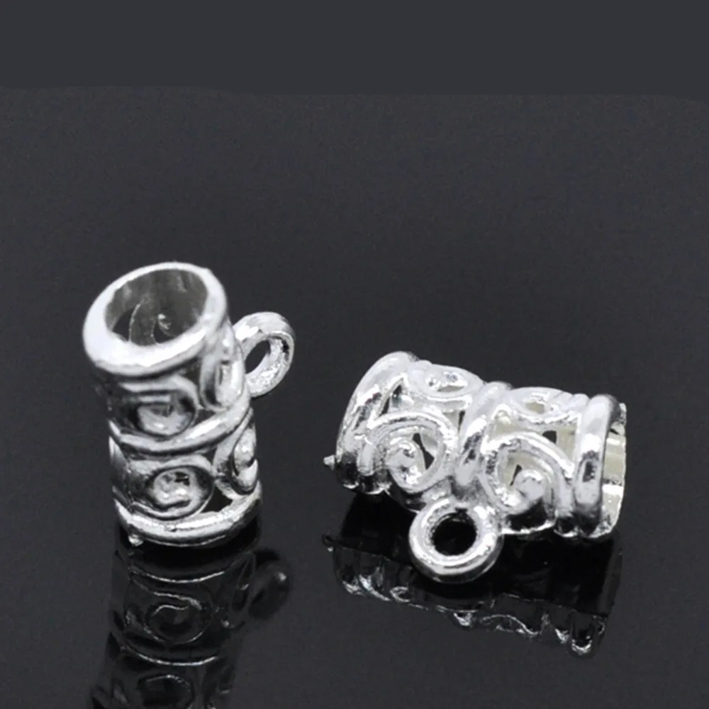 DoreenBeads цинковый металлический сплав бусины трубки серебряного цвета цветок