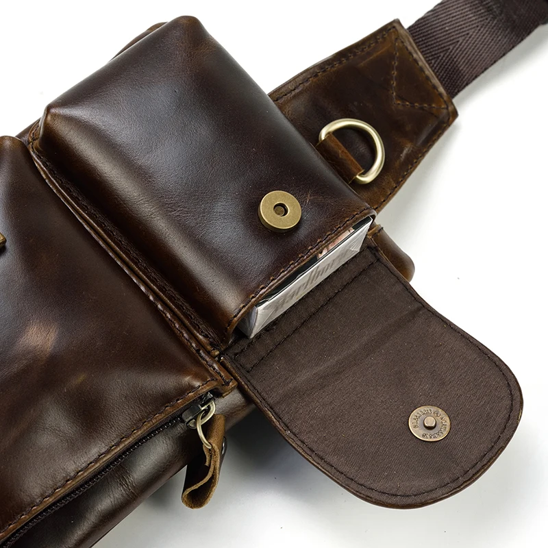 Мэхью Мужская Натуральная кожа рюкзак с одной лямкой для путешествий fanny pack Ремень из настоящей кожи для телефона на талию для Хип сумка рюкзак для мужчина