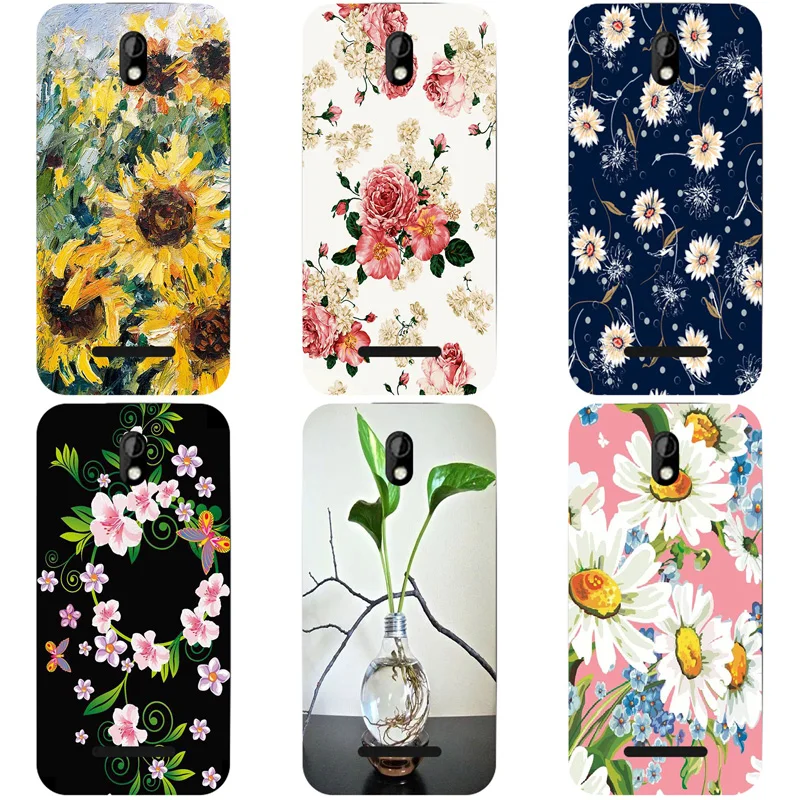 Чехол для htc Desire 500 506E цветок мультфильм листья задняя крышка тяжелых случаях