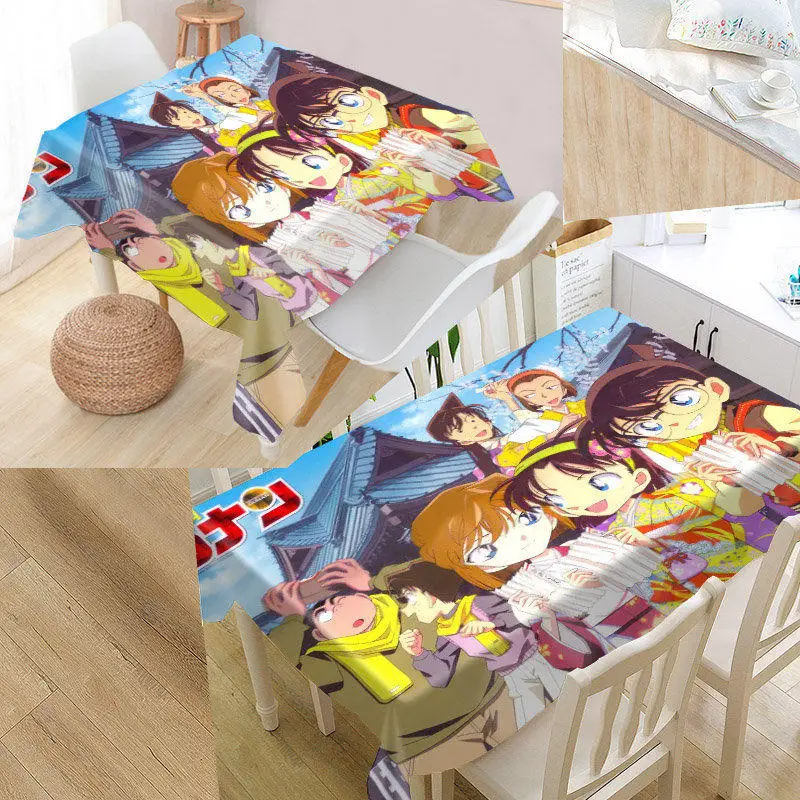 New Arrival Custom Detective Conan Table Cloth Waterproof Oxford Fabric Rectangular Tablecloth Home Party Year | Дом и сад