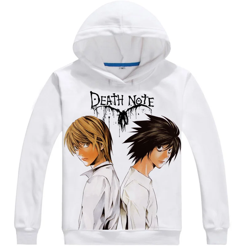 Толстовки с капюшоном в стиле «Death Note», толстовки с капюшоном, толстовки для косплея «Desu Noto Light Yagami Shinigami Ryuk L Lawliet» - Цвет: Небесно-голубой